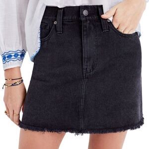Madewell Denim Skirt Jean Black Dress Women 34 NWT